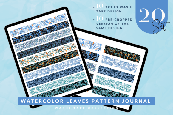Download Watercolor Leaves Pattern Journal Washi - Watercolor Collection