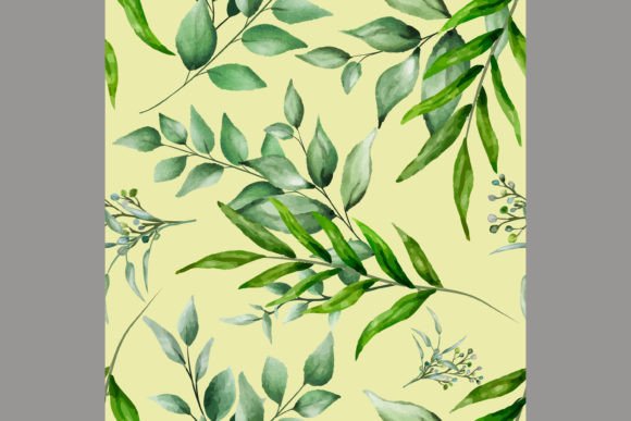 Download Beautiful Watercolor Leaves Pattern - Watercolor Collection