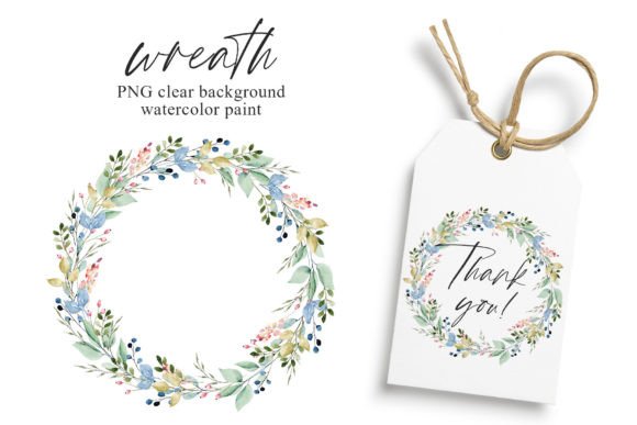 Download Watercolor Leaves Wreath, Floral Clipart - Watercolor Collection