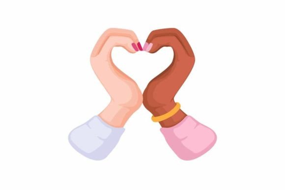 Download Hand Diversity Love Heart Shape Symbol - Diversity Collection