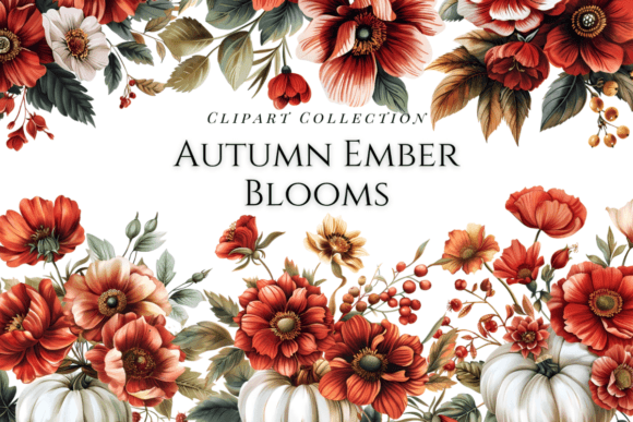Download Watercolor Fall Flowers Autumn Embers - Watercolor Collection