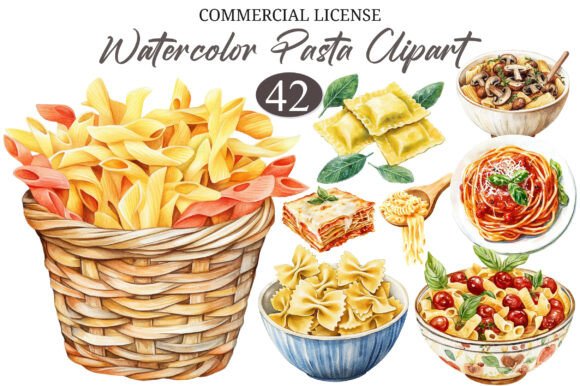 Download Watercolor Pasta Clipart - Watercolor Collection