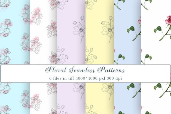 Download Floral Watercolor Seamless Pattern, Tiff - Watercolor Collection