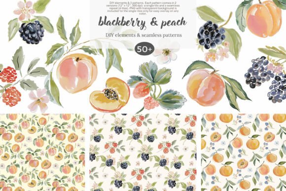 Download Watercolor Fruit Clipart Set &amp; Patterns - Watercolor Collection