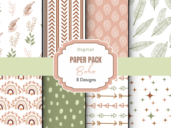 Download Boho Pattern Digital Paper - Boho pattern Collection