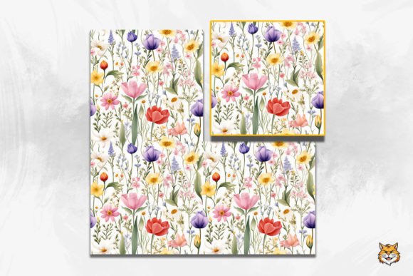 Download Wildflower Watercolor Seamless Pattern - Watercolor Collection