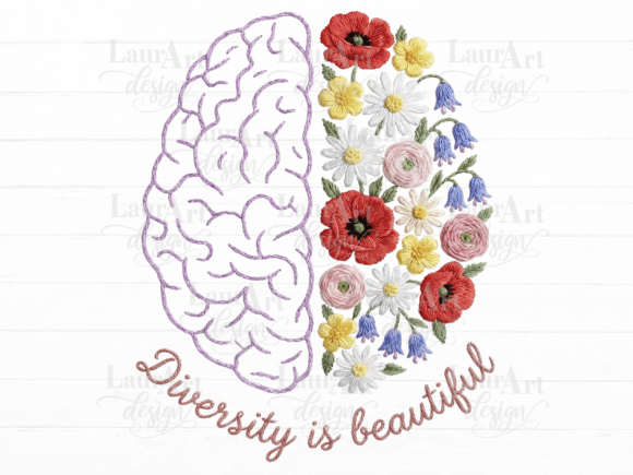 Download Diversity is Beautiful Floral Brain - Diversity Collection