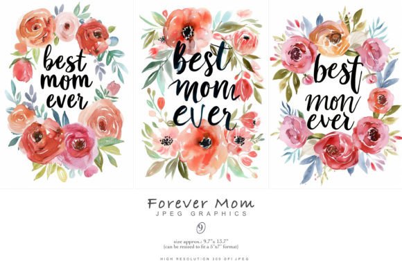 Download Watercolor Mother's Day Floral Graphics - Watercolor Collection