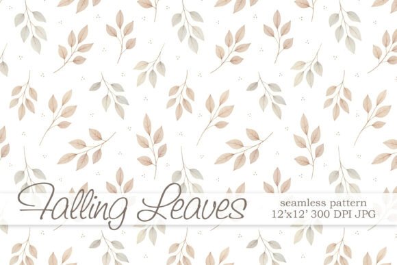 Download Autumn Watercolor Leaves Pattern Print - Watercolor Collection