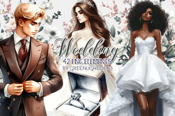 Download Watercolor Wedding Clipart, Bridal PNG - Watercolor Collection