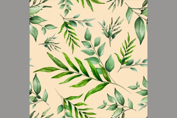 Download Beautiful Watercolor Leaves Pattern - Watercolor Collection