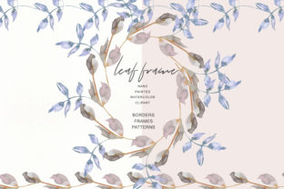 Download Watercolor Leaf Frames &amp; Borders Set - Watercolor Collection