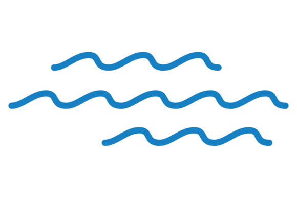 Download Squiggle Wavy Lines. Blue Simple Wiggly - Blue Collection