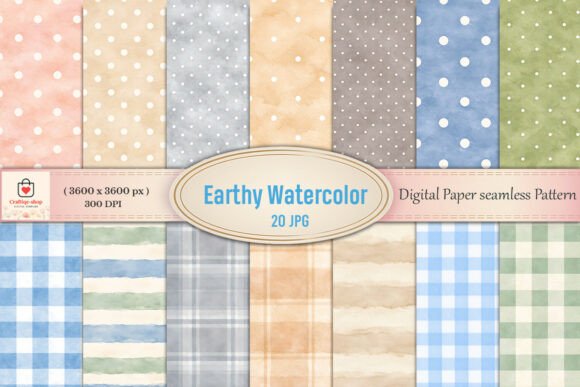 Download Earthy Watercolor Seamless Pattern Bundl - Watercolor Collection