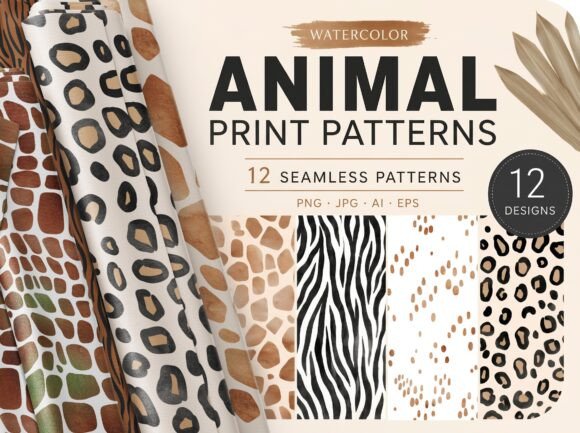 Download Animal Print Watercolor Seamless Pattern - Watercolor Collection