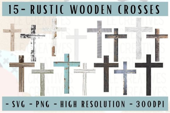Download 15 RUSTIC WOODEN CROSSES WATERCOLOR - Watercolor Collection