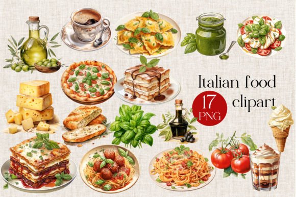Download Italian Food Watercolor Clipart - Watercolor Collection