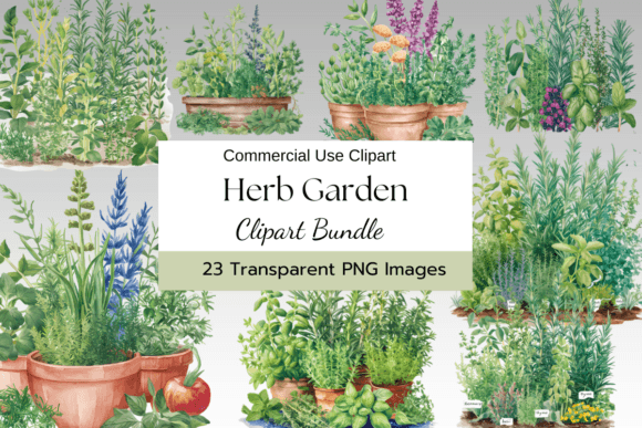 Download Herb Garden Watercolor Clipart - Watercolor Collection