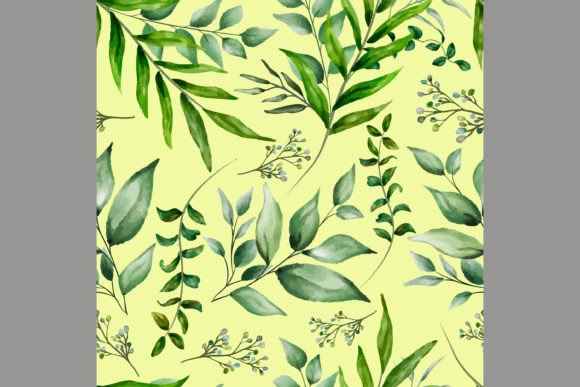Download Beautiful Watercolor Leaves Pattern - Watercolor Collection