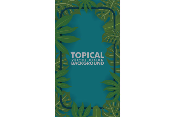 Download Frame Made of Fresh Green Tropical Leave - Fresh green Collection