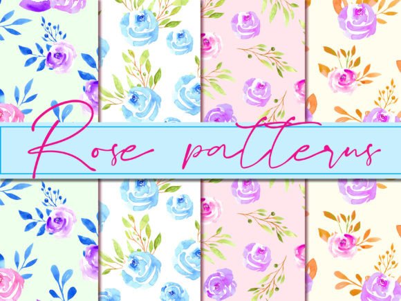 Download ROSES Watercolor Seamless Pattern - Watercolor Collection