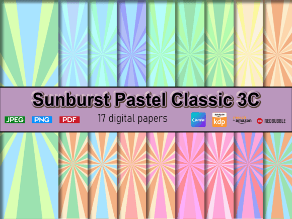 Download Sunburst Pastel Background Digital Paper - Pastel background Collection