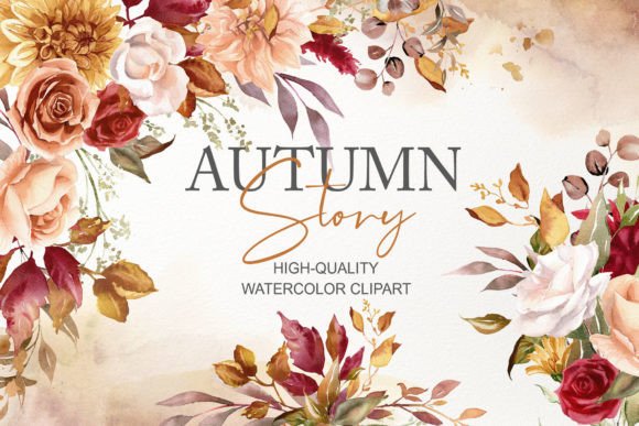 Download Autumn Flowers Watercolor Clipart PNG - Watercolor Collection