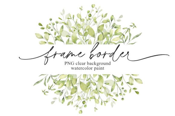 Download Watercolor Leaves Border, Floral Clipart - Watercolor Collection