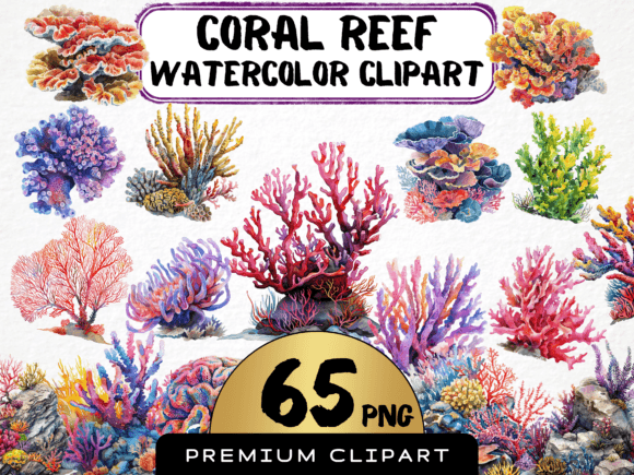 Download Watercolor Coral Reef Clipart - Watercolor Collection