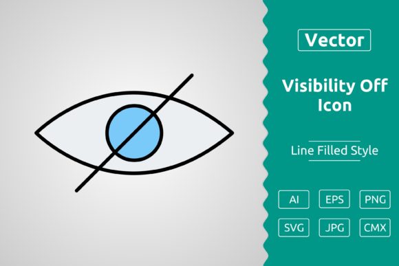 Download Vector Visibility off Filled Outline Ico - Visibility Collection