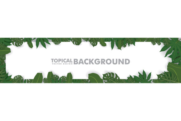 Download Frame Made of Fresh Green Tropical Leave - Fresh green Collection