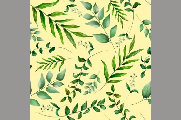 Download Beautiful Watercolor Leaves Pattern - Watercolor Collection