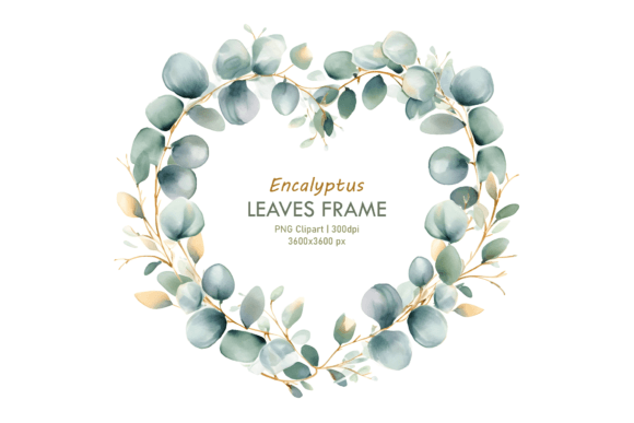 Download Watercolor Leaves Love Frame Clipart - Watercolor Collection